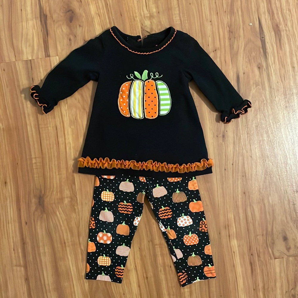 Girls Pumpkin Fall outfit